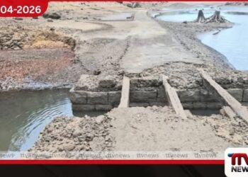 දැඩි නියඟය හමුවේ කලටුවාව ජලාශයට යටවූ පැරණි ගම්මානයේ නටඹුන් මතු වෙයි