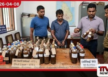 බේමූල්ලේදී නීතිවිරෝධී මත්පැන් සමඟ සැකකරුවෙකු අත්අඩංගුවට