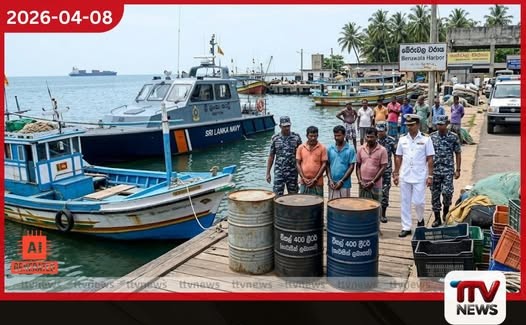 නැවකින් ඩීසල් ලබාගත් ධීවර යාත්රාවක් නාවික හමුදා අත්අඩංගුවට