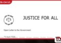 මෙරට මුහුණ දෙන සමාජ-ආර්ථික අභියෝග ගැන සාකච්ඡා කිරීමට සාධාරණය සඳහා වූ යුක්තිය සංවිධානය ජනාධිපතිවරයාගෙන් හමුවක් ඉල්ලයි