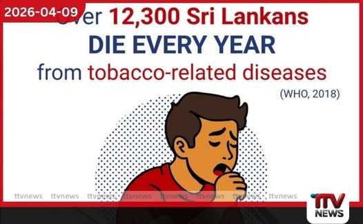 ශ්රී ලංකාවේ වසරකට පුද්ගලයින් 12,300කට අධික පිරිසක් දුම්කොළ භාවිතය නිසා මියයයි