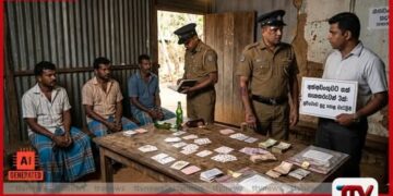 සූරියවැව සූදු පොළක් වැටලීමට  ගිය පොලිස් නිලධාරීන්ට පහර දීලා සැකකරුවන් 3ක් අත්අඩංගුවට