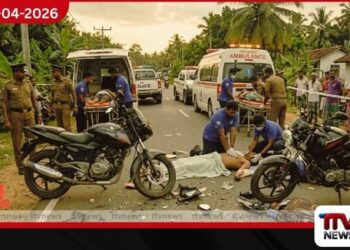 යතුරුපැදි දෙකක්  මුහුණට මුහුණ ගැටී  පුද්ගලයෙකු මියයයි