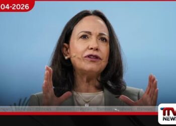 ප්‍රංශ ජනාධිපති මැක්‍රොන් සහ  වෙනිසියුලානු විපක්ෂ නායිකා  මචාඩෝ අතර හමුවක්