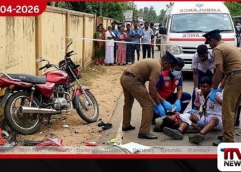 අධික වේගයෙන් ගිය පාසල් සිසුන්ගේ  යතුරුපැදිය බිත්තියක ගැටෙයි