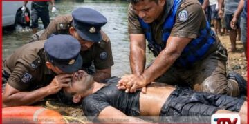 තිසාවැවේ දියේ ගිලෙමින් සිටි තරුණයෙකු බේරාගැනීමට පොලිස් ජීවිතාරක්ෂක නිලධාරීන් සමත් වෙයි
