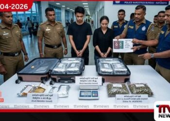 රුපියල් කෝටි 6කට අධික ‘කුෂ්’ මත්ද්‍රව්‍ය සමඟ  ඉන්දුනීසියානු සමාජ මාධ්‍යවේදීන් දෙදෙනෙකු  කටුනායකදී අත්අඩංගුවට