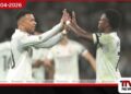 Mbappe සහ Vinicius  ගෝල රැස්කරමින් Real Madrid කණ්ඩායමට  ජයග්‍රහණය ගෙන එයි
