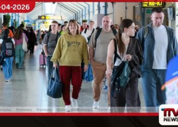 ශ්‍රී ලංකාවට පැමිණි  සංචාරකයින් සංඛ්‍යාව  අටලක්ෂ හතළිස් දහස ඉක්මවයි