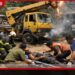 මිල්ලනියේදී බූම් ට්‍රක් රථයක්  අධි බලැති  විදුලි රැහැනක ගැටෙයි දෙදෙනෙකුට බරපතළ තුවාල