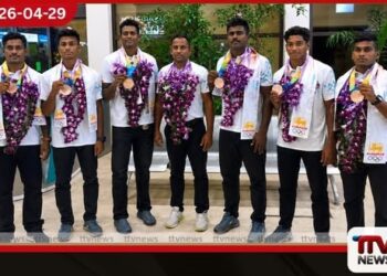 ආසියානු වෙරළ ක්‍රීඩා තරගාවලියේදී  ලක් දරුවන් දස්කම් දක්වයි පදක්කම් දිනූ වෙරළ කබඩි කණ්ඩායම  දිවයිනට