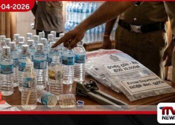 වතුර බෝතල් මුවාවෙන් සිදු කළ  මහා පරිමාණ නීතිවිරෝධී  මත්පැන් ජාවාරමක් වැටලෙයි