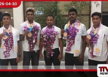 චීනයේදී දස්කම් පෑ  ලක් වෙරළ කබඩි කණ්ඩායම්  පදක්කම් සමඟින්  දිවයිනට