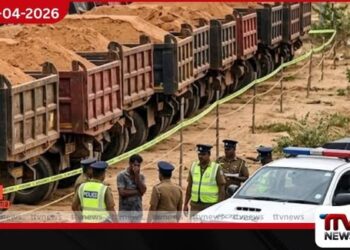 බලපත්‍ර උල්ලංඝනය කරමින්  වැලි ප්‍රවාහනය කළ ටිපර් රථ 18ක්  තංගල්ලේදී පොලිස් භාරයට