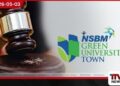 NSBM හරිත සරසවියට  අපහාස කළ පිරිසට  රුපියල් මිලියන 500ක වන්දියක් ගෙවන ලෙස  කොළඹ දිසා අධිකරණයෙන් නියෝගයක්