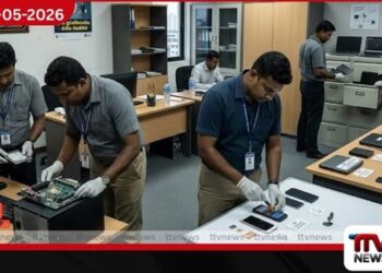 රහස් පොලිස් කණ්ඩායමක්  මහා භාණ්ඩාගාරයට  පරිගණක යන්ත්‍ර සහ  විද්‍යූත් උපකරණත් පරීක්‍ෂා කරයි