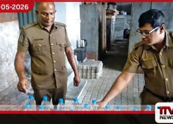 වතුර බෝතල් මුවාවෙන්  කසිප්පු අලෙවි කළ ජාවාරමක්  සුරාබදු දැලට