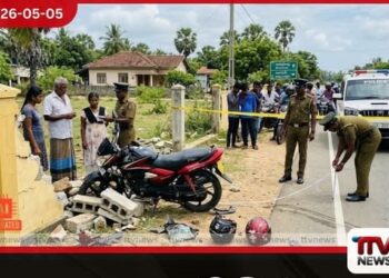 යාපනයේදී සිදුවූ  දරුණු යතුරුපැදි අනතුරකින්  තරුණයින් දෙදෙනෙක්  මරුට
