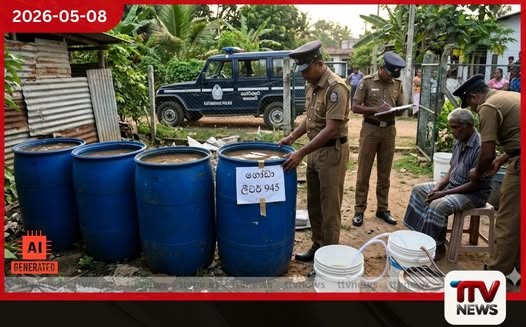 කටුනායක හීනටියනේදී  මත්පැන් පෙරීමට සූදානම් කළ  ගෝඩා තොගයක් සමඟ  සැකකරුවෙකු අත්අඩංගුවට