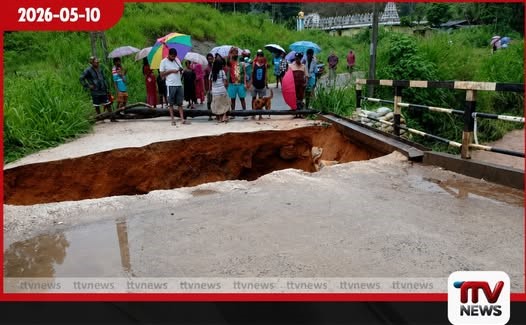 මහනුවරට පිවිසෙන ප්රධාන මාර්ගයක පාලමක් අඩි 10ක් ගිලා බසී ගමනාගමනය සම්පූර්ණයෙන් ඇනහිටී