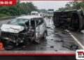 කතරගම වන්දනාවේ  ගිය පිරිසකගේ රථය අධිවේගී මාර්ගයේදී  අනතුරකට ලක්වෙයි 154 කණුව අසලදී සිදුවූ දරුණු ගැටුම