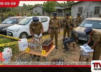 කැලණියේදී  නීතිවිරෝධී මත්පැන් බෝතල් 100කට  වැඩි තොගයක් සමඟ  පුද්ගලයෙකු අත්අඩංගුවට