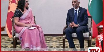 අග්‍රාමාත්‍ය හරිනි අමරසූරිය සහ  මාලදිවයින් ජනාධිපති මොහොමඩ් මුයිසු  අතර ද්විපාර්ශ්වික සාකච්ඡා