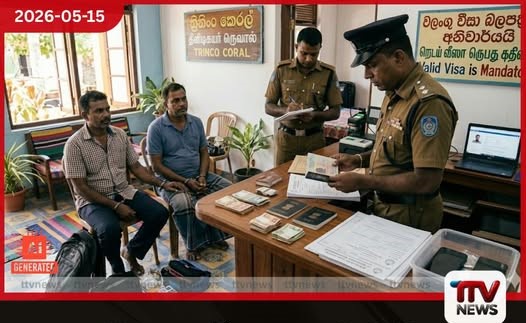 වලංගු වීසා නොමැතිව රැඳී සිටි ඉන්දීය ජාතිකයින් දෙදෙනෙකු ත්රිකුණාමලයේදී අත්අඩංගුවට