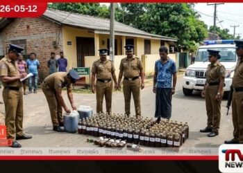 වාරියපොළදී  නීතිවිරෝධී මත්පැන් සමඟ  සැකකරුවෙකු අත්අඩංගුවට