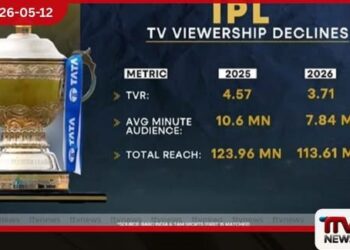 2026 IPL රූපවාහිනී  ප්‍රේක්ෂක ප්‍රතිශතයේ  දැවැන්ත කඩාවැටීමක්