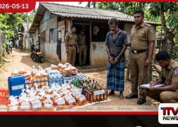 කඳාන ගංගොඩදී  නීති විරෝධී මත්පැන් සමඟ  සැකකරුවෙකු කොටු වෙයි
