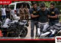 නීතිවිරෝධීව මෙරටට ගෙන්වූ යතුරුපැදි දෙකක් සමඟ පුද්ගලයෙකු අතුරුගිරියේදී අත්අඩංගුවට
