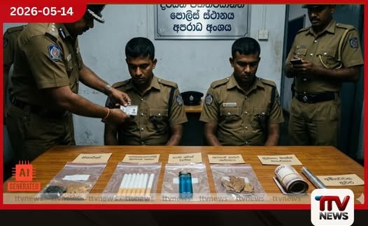 සැකකරුවන්ට මත්ද්රව්ය සහ තහනම් ද්රව්ය ලබා දුන් කොස්තාපල්වරුන් දෙදෙනෙකුගේ වැඩ තහනම් කෙරේ
