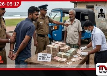 ත්‍රීරෝද රථ රියදුරෙකුට පහරදී  රුපියල් 380,000ක් කොල්ලකෑ  පොලිස් කොස්තාපල්වරුන් දෙදෙනෙකු  කොටු වෙයි