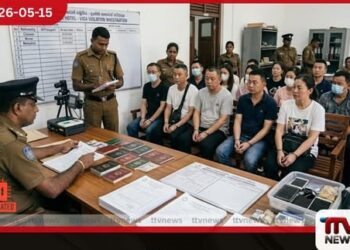 වලංගු වීසා බලපත්‍ර  නොමැතිව රැඳී සිටි  විදේශිකයින් 14 දෙනෙකු  වස්කඩුවෙදී අත්අඩංගුවට