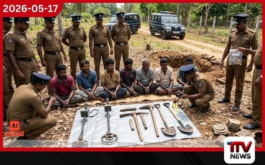 ජල සම්පාදන මණ්ඩලයේ සේවකයන් දෙදෙනෙකු ඇතුළු 7 දෙනෙක් නිදන් හාරද්දී ගාලදිවුල්වැවදී කොටු වෙයි