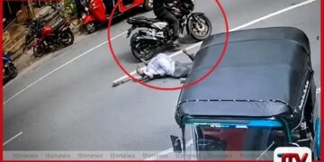 අධික වේගයෙන් ආ යතුරුපැදියක්  පදිකයෙකුගේ  ජීවිතය උදුරා ගනියි