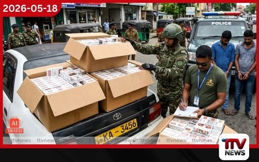 වැල්ලවත්තේදී ලක්ෂ 20ක හොර දුම්වැටි මාට්ටු