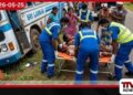 වන්දනා නඩයක් ගමන් ගත් බස් රථයක් පෙරළී 8 දෙනෙකු රෝහලේ!