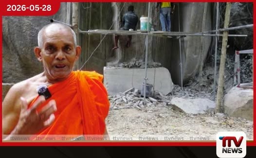 පිහිටි ගලකට පණ දෙන 80 වියැති හිමිනම