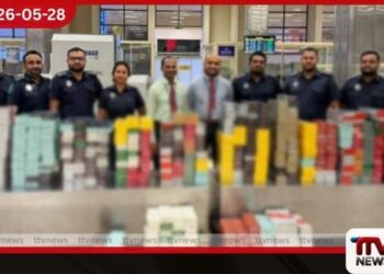 රුපියල් මිලියන 20ක විදේශීය දුම්වැටි සමඟ චීන ජාතිකයින් 14ක් කටුනායකදී රේගු දැලට