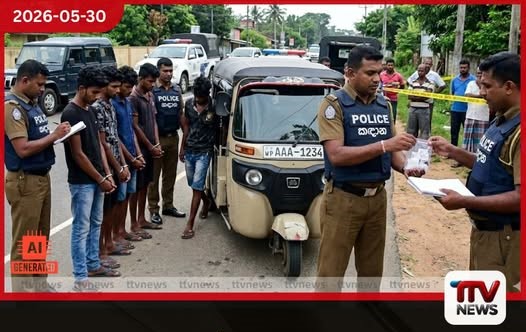 අනතුරුදායක ලෙස ත්රී රෝද රථයක් පැදවූ තරුණයන් 6 දෙනෙකු කඳාන පොලිසිය අත්අඩංගුවට