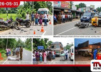 තැන තැන සිදුවූ  මාරක රිය අනතුරු වලින්  පුද්ගලයින් 5ක් මරුට