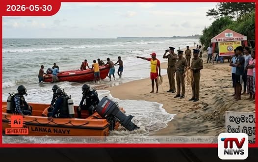 හුංගම කලමැටිය මුහුදේ දිය නාමින් සිටි පාසල් සිසුන් තිදෙනෙකු අතුරුදන්
