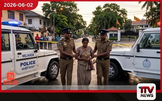 කථානායක නිල නිවස අසලදී කාන්තාවක් පොලිස් භාරයට