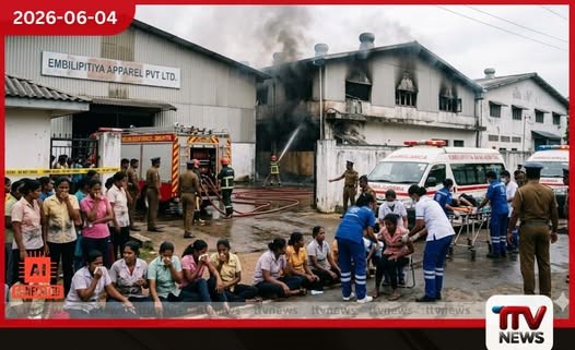 ඇඹිලිපිටියේ ඇඟලුම් කම්හලක හදිසි ගින්නක් සේවිකාවන් 22ක් රෝහලේ