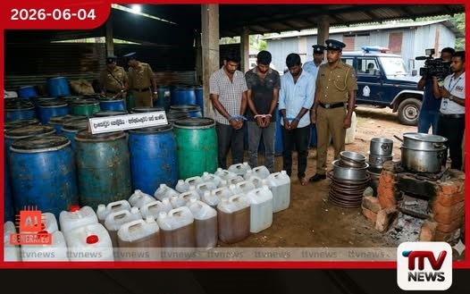 නීති විරෝධී මත්පැන් හා ගෝඩා ලීටර් 1000කට අධික ප්රමාණයක් සමග තිදෙනෙකු අත්අඩංගුවට