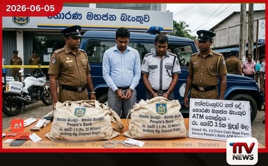 හොරණ මහජන බැංකුවෙන් රුපියල් කෝටි 3.5ක් කොල්ලකෑ සිද්ධියට දෙදෙනෙක් අත්අඩංගුවේ