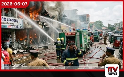මහර ප්රදේශයේ විදුලි උපකරණ වෙළෙඳසලක හදිසි ගින්නක්