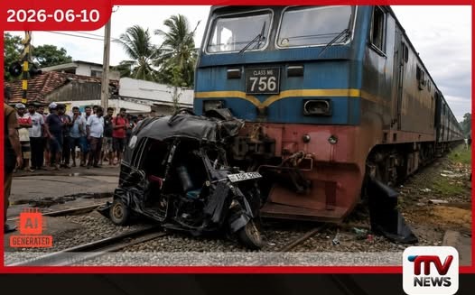 අලුත්ගමදී ත්රිරෝද රථයක් දුම්රියක ගැටී මාරක අනතුරක් රියැදුරු එම ස්ථානයේදීම මරුට